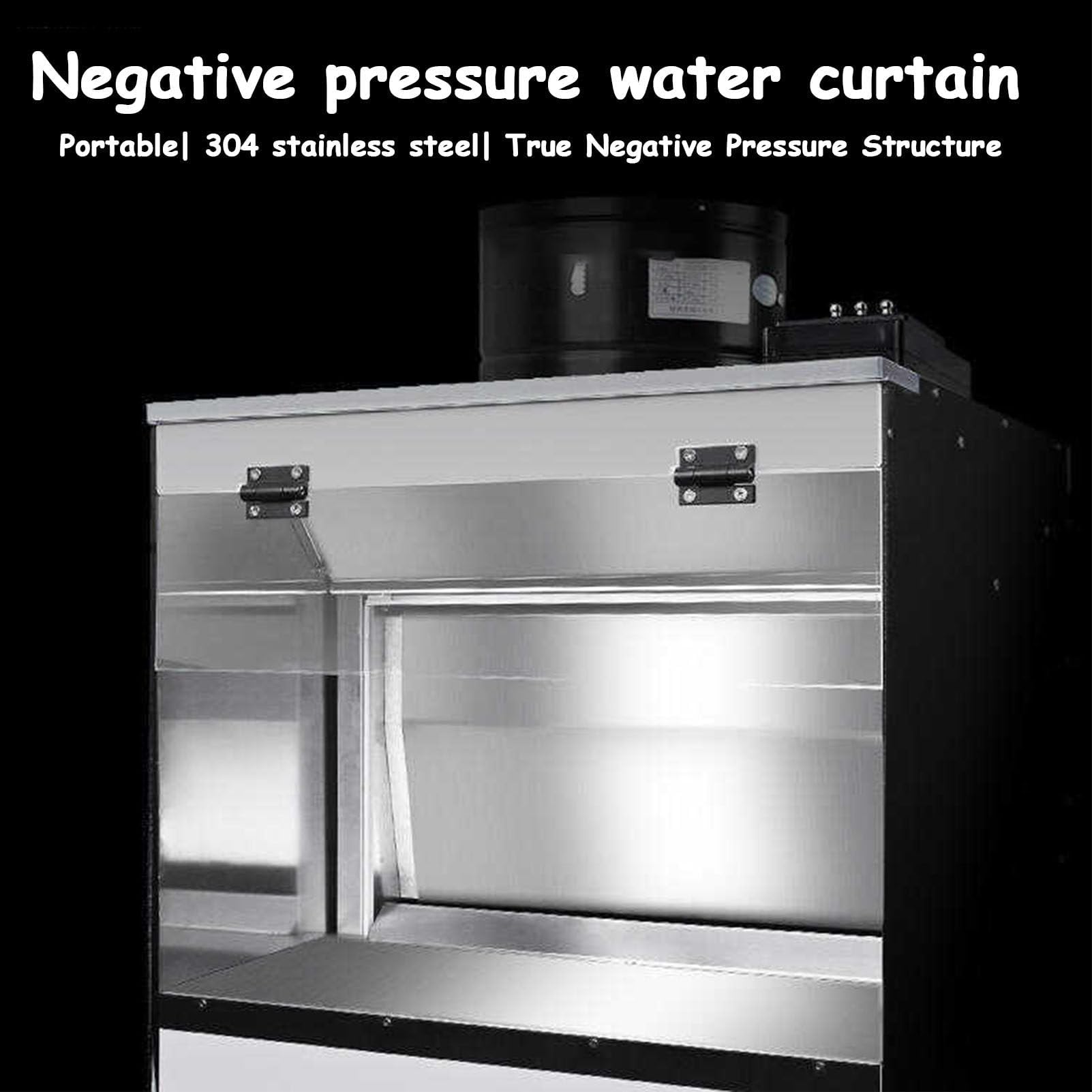 Cabina Spray Per Aerografo Con Tenda Ad Acqua A Cascata,Doppia Filtrazione A Ventola E Luci LED,Cabina Di Verniciatura Da Tavolo Portatile,Ampia Postazione Di Lavoro Per Modelli(50x50x40cm)