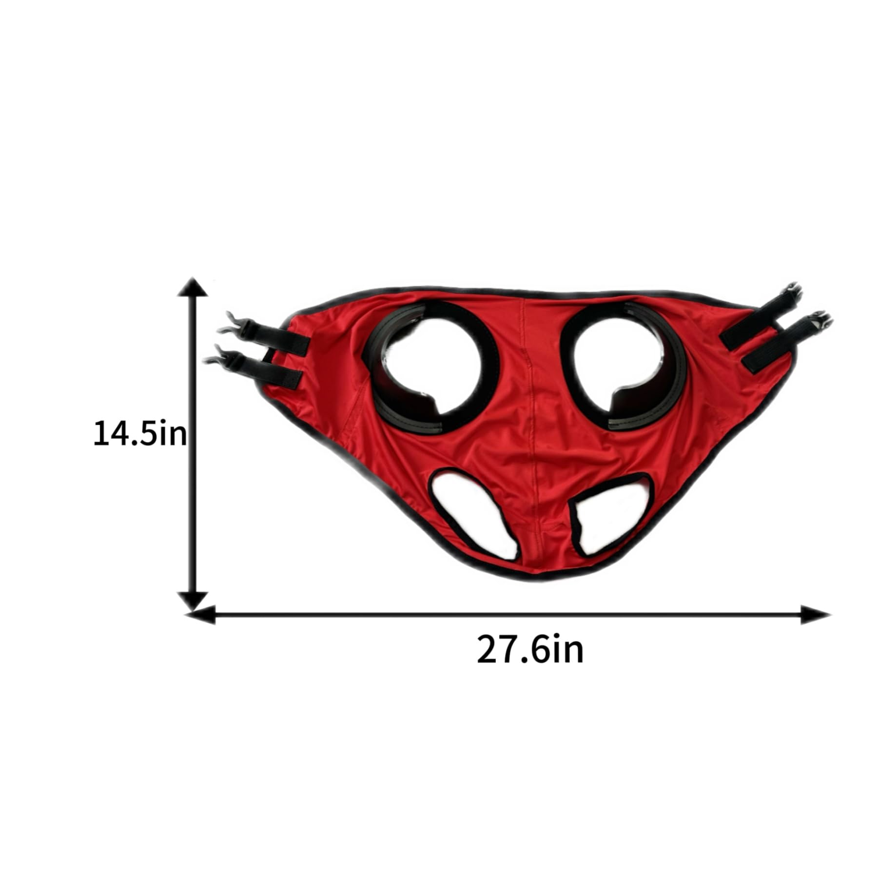 Adjustable Horse Blinder - Focus Aid for Racing & Training, Comfort Fit, Equestrian Eye mask?3 Color Options (RED, Large)