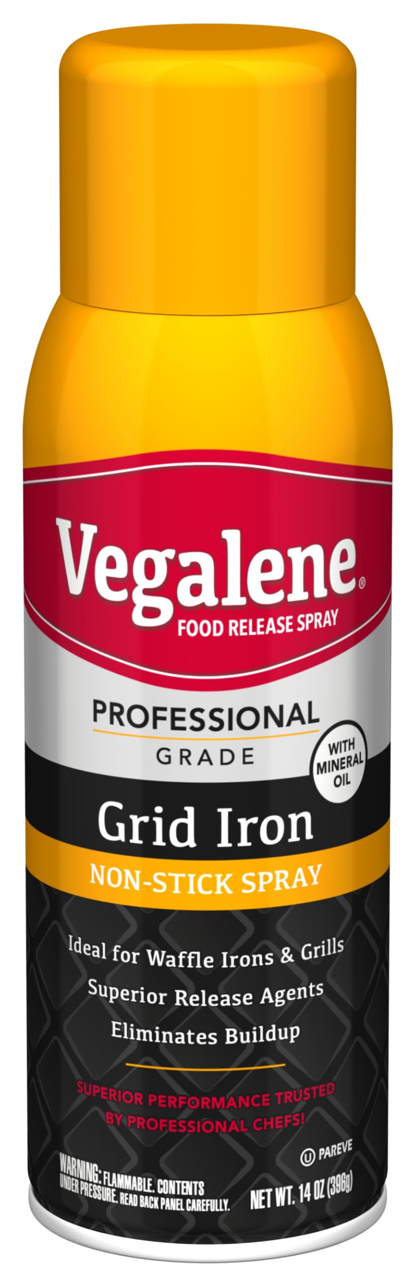Vegalene Grid Iron Non-Stick Spray, 14oz Aerosol, 6-Pack