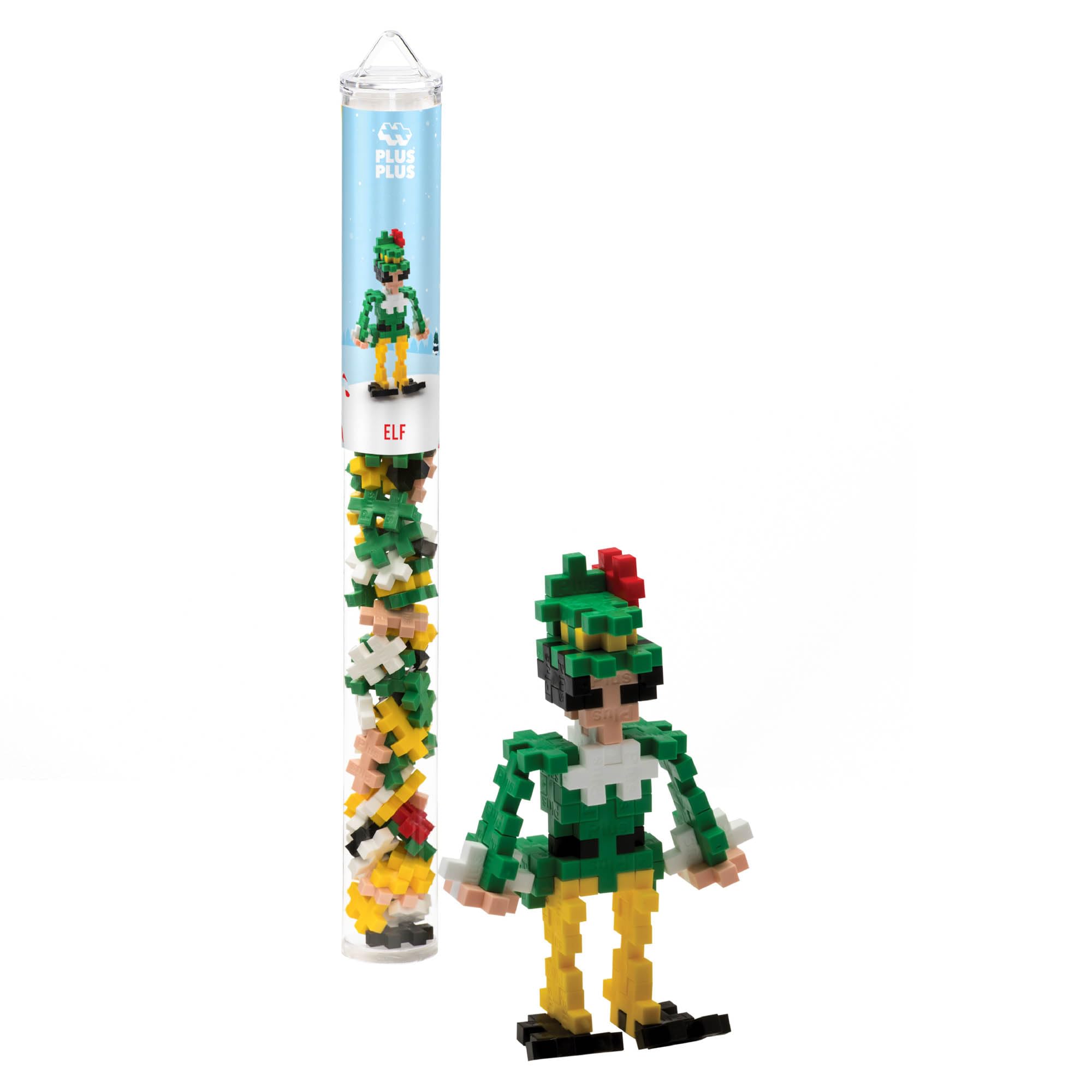 PLUS PLUS - Mini Maker Tube - Elf - 70 Piece, Construction Building Stem Toy, Interlocking Mini Puzzle Blocks for Kids