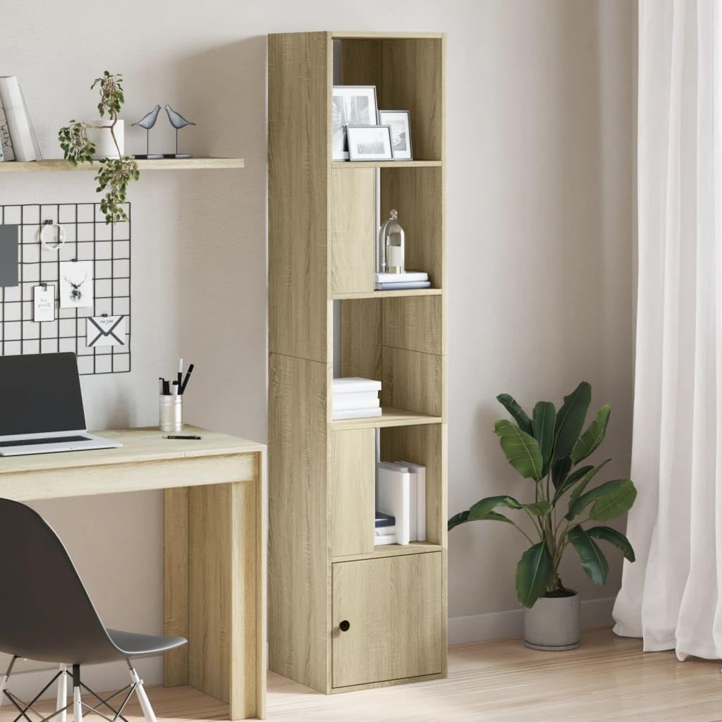 Libreria in legno composito Dub Sonoma 40x36x189 cm con 4 ripiani