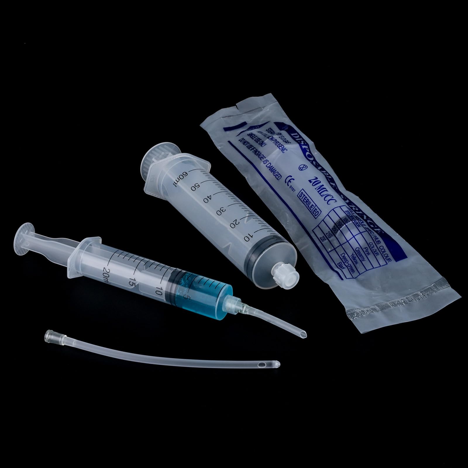 20ml Luer Lock Syringe with Cap and Soft Plastic Tube, Pack of 30 — Amazon image 5