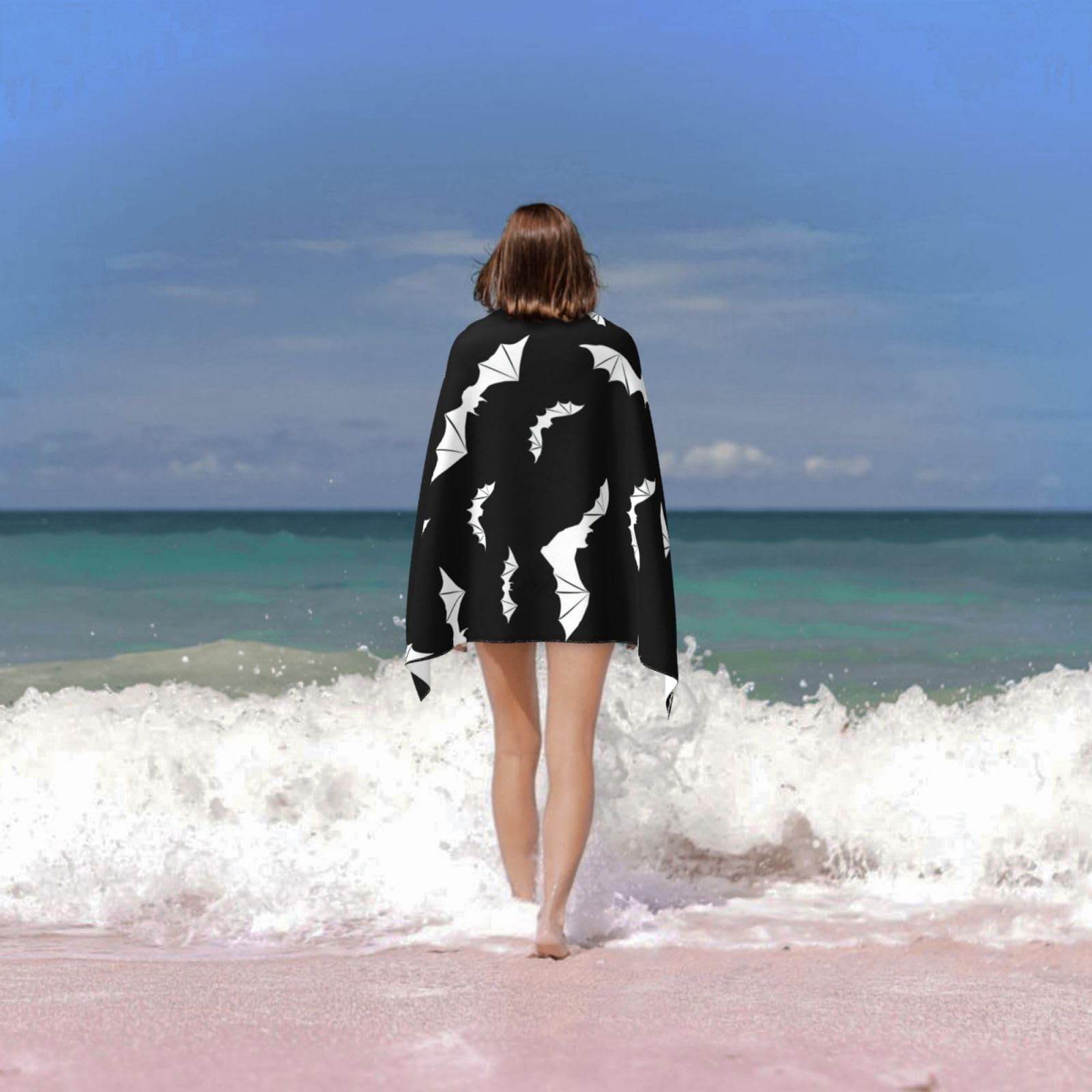 Serviette De Plage Microfibre 80x130 Cm - Symbole Templiers - Séchage Rapide, Légère, Sans Sable - Pour Plage, Piscine, Voyage - 11