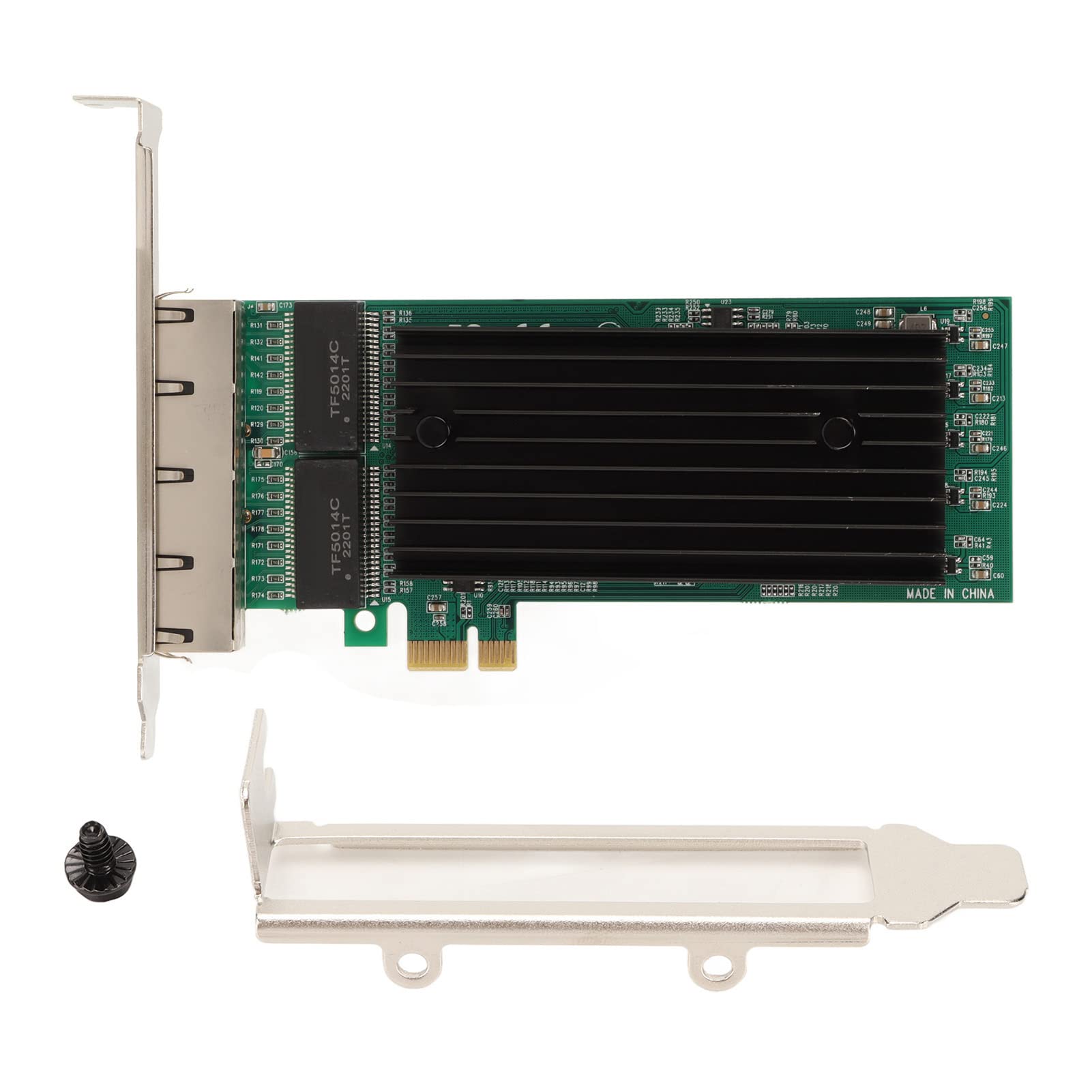 Karta Sieciowa PCIe Czteroportowa Karta Gigabit Ethernet do Szybkich Sieci w Serwerach i Komputerach PC - Kompaktowa Konstrukcja