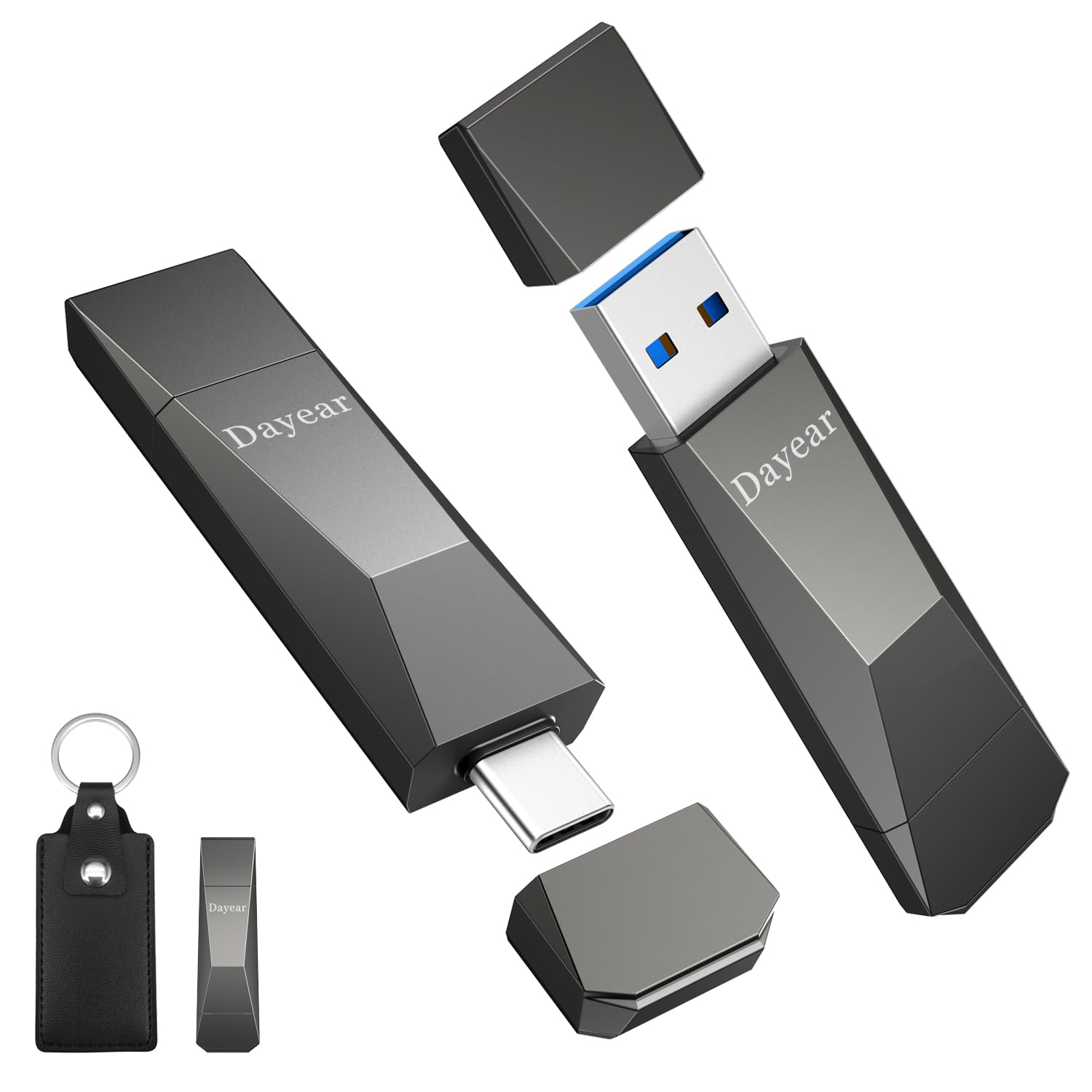 512GB USB C Flash Drive, Dayear Stick USB 3.2 Stick de Almacenamiento con velocidades de Transferencia de hasta 500 MB/s para i-Phone 15/15 más/15 Pro/15 Pro MAX/USB-C iPad/Android/Laptop/Mac