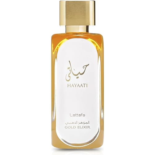 Lattafa Hayaati Gold Elixir Eau De Parfum Spray for Unisex, 3.4 Ounce