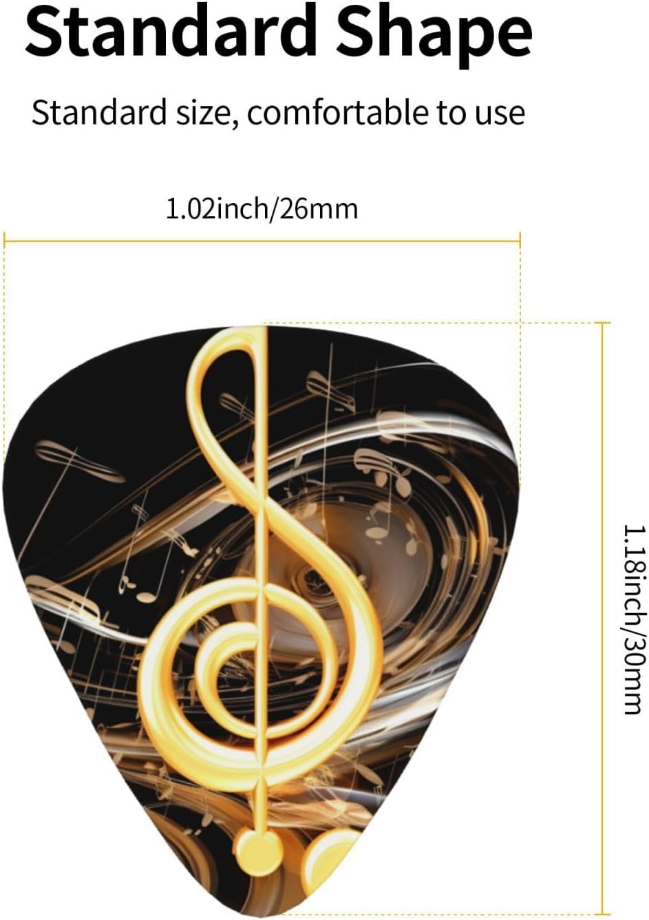 60 Pcs Guitar Picks Bulk 3 Different Thickness Personalized Guitar Plectrums With Storage Box Music Note Guitar Accessories For Bass Electric Guitar Acoustic Guitar Lovers image 4