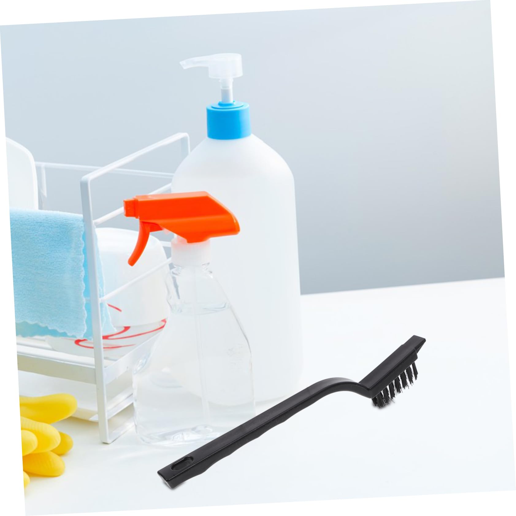 Anneome 1set Crevice Cleaning Brushes for Kitchen and Bathroom and Cooktop Brushes Ergonomic Handle for Hard Reach Areas Tool Kit