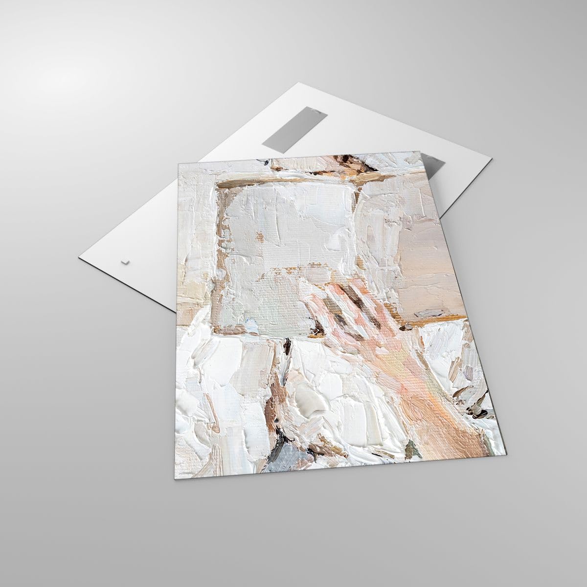 ARTTOR Glasbild 70x100 cm Wandbild Glasdruck Abstrakt Menschen - 5514 | Hallo Buch Minimalismus Vertikal Groß Modern Dekoration Wohnzimmer Schlafzimmer Küche Wanddeko Kunstdruck Art ARTTOR