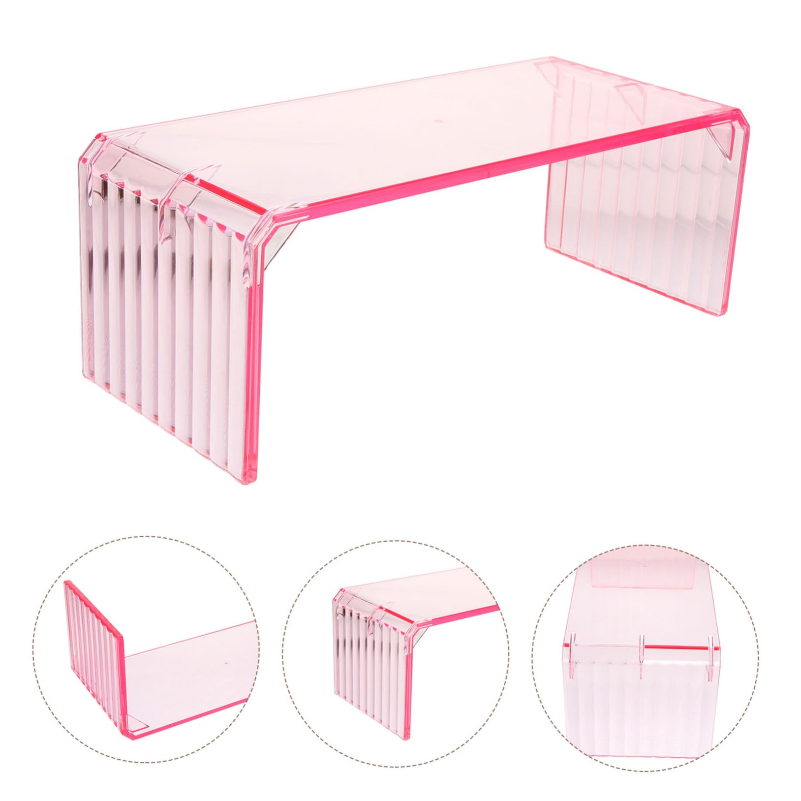 Healeved Supporto per Poggiamano Panna Rosa Unghie in Acrilico Rosa, Cuscino Mani Manicure Sensazione Confortevole e Design Semplice, per Postazione Nail Art DIY