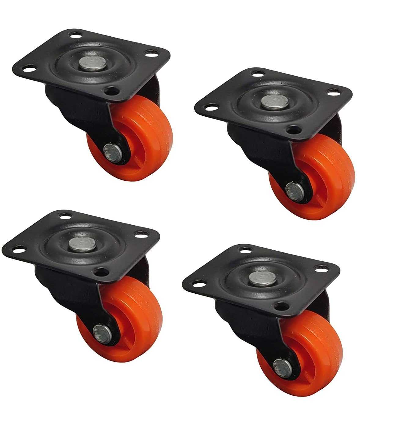 Caneuf 4 MOVING 2" Single Wheel Plate Castor for Centre Table Furniture/150 kg Load Capacity (ORANGE, Puff Castor) (B0CC94M35R) Amazon Price History, Amazon Price Tracker