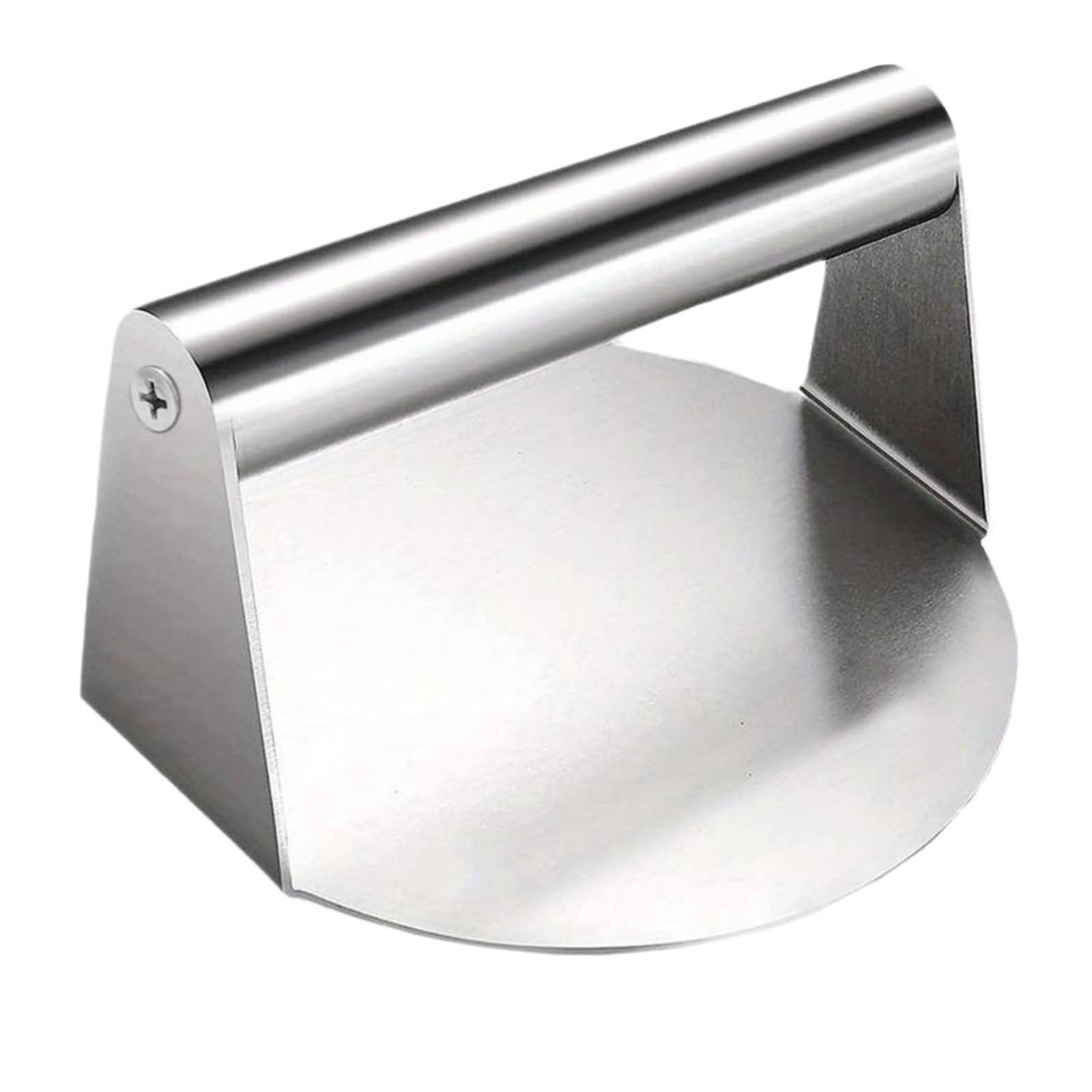 MRVAKDYDI Stainless Steel Burger Press, Stainless Steel Hamburger Patty Press Silver Round 12-14cm(Round 14cm)