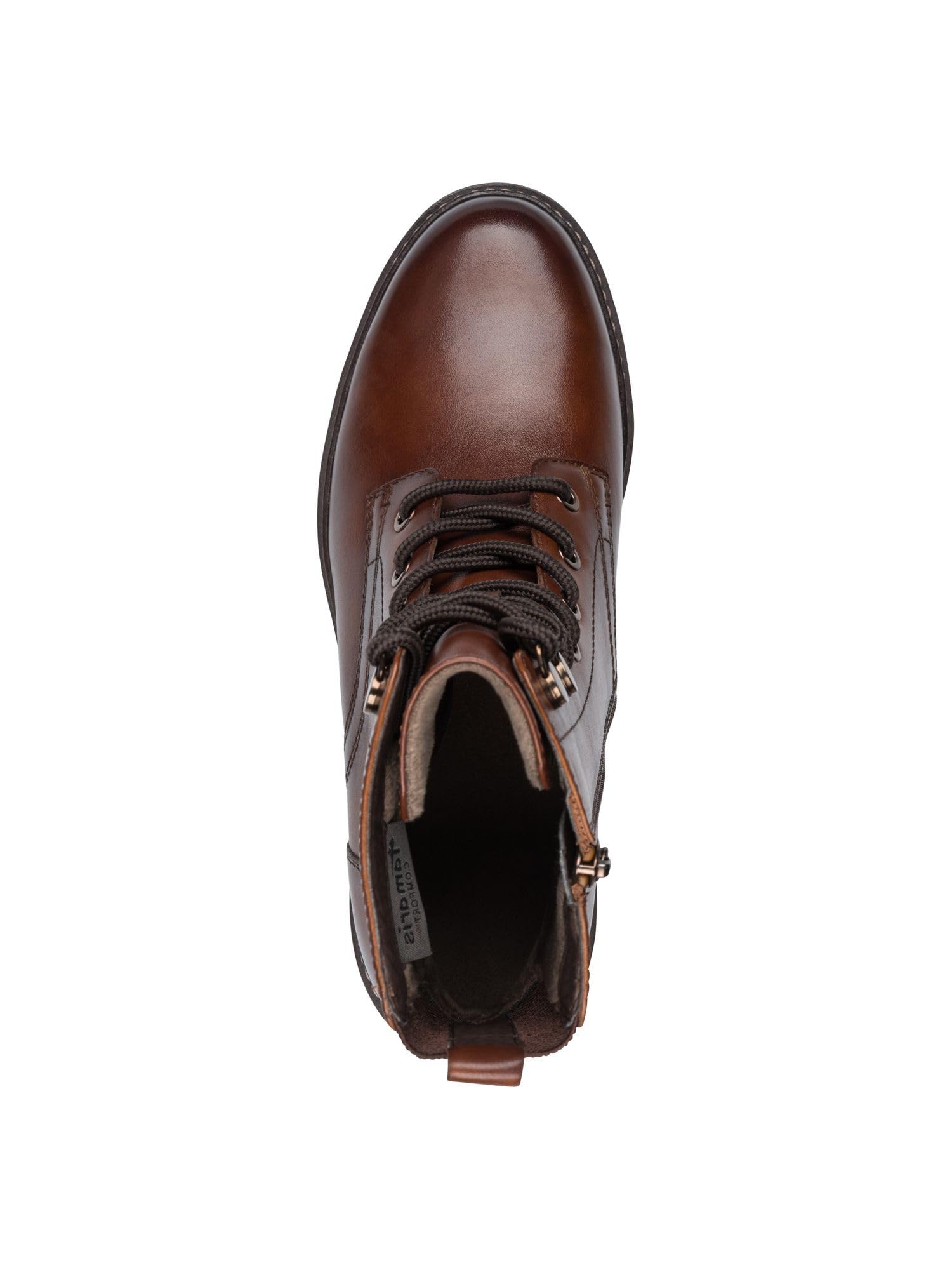 Tamaris Kobiety Tamaris Comfort Lace Boot FlatBut do środka łydki