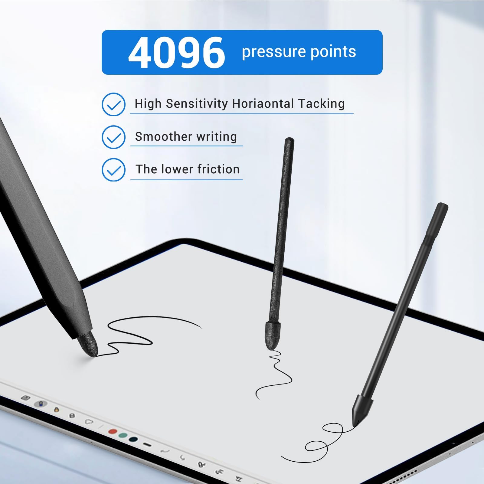 Zamienniki końcówek do pióra Kindle Scribe Pen 15 sztuk, końcówki do pióra kompatybilne z Premium Pen Remarkable 1/2 Plus cyfrowe pióro 4096 poziomów z folderem na pióro (bez zużytych 5 końcówek