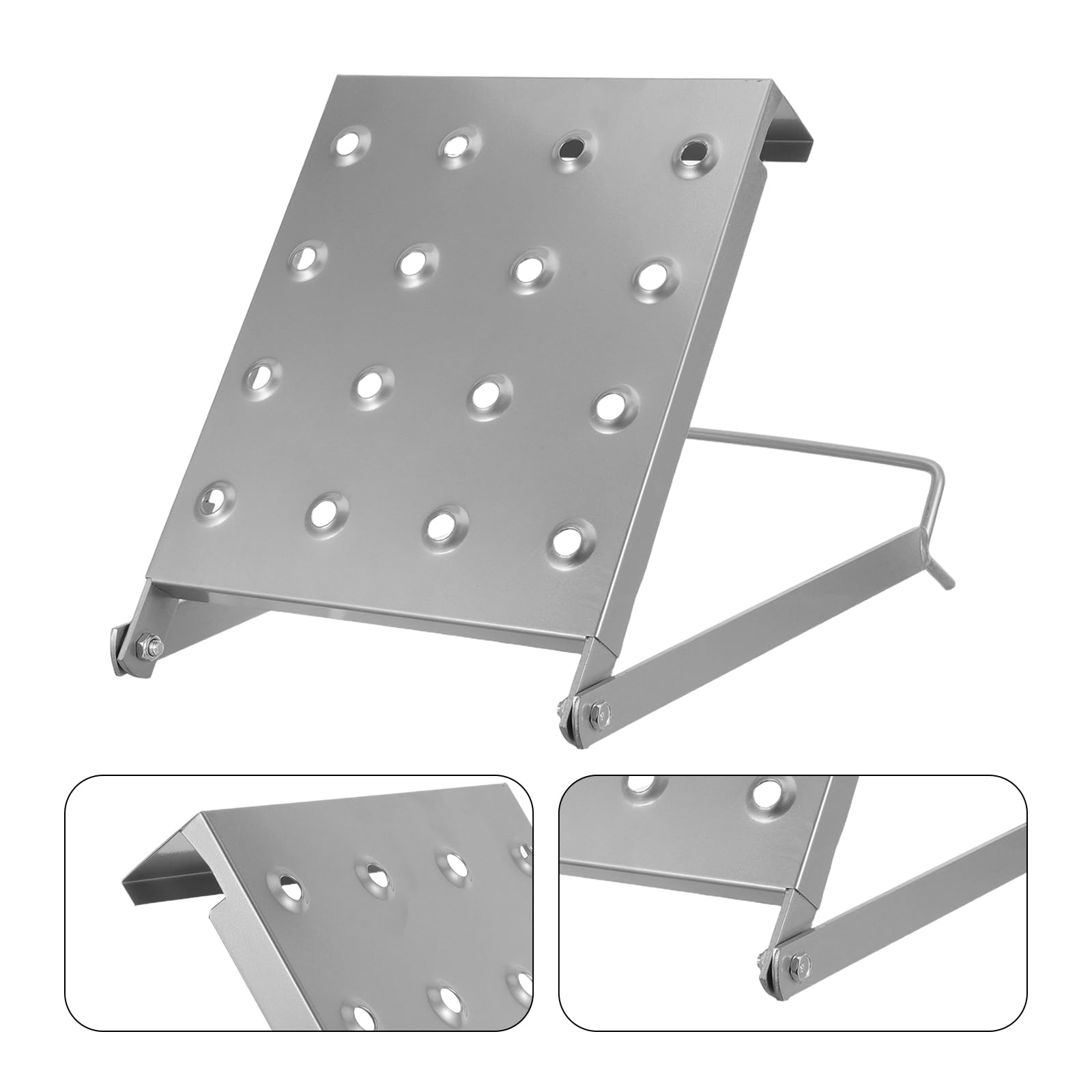 Soporte de Escalera de Hierro Plegable Anslizante Estante para Herientas Plataforma Multifuncal para Escaleras Extebles Accesorio de Bricolaje y Reparación