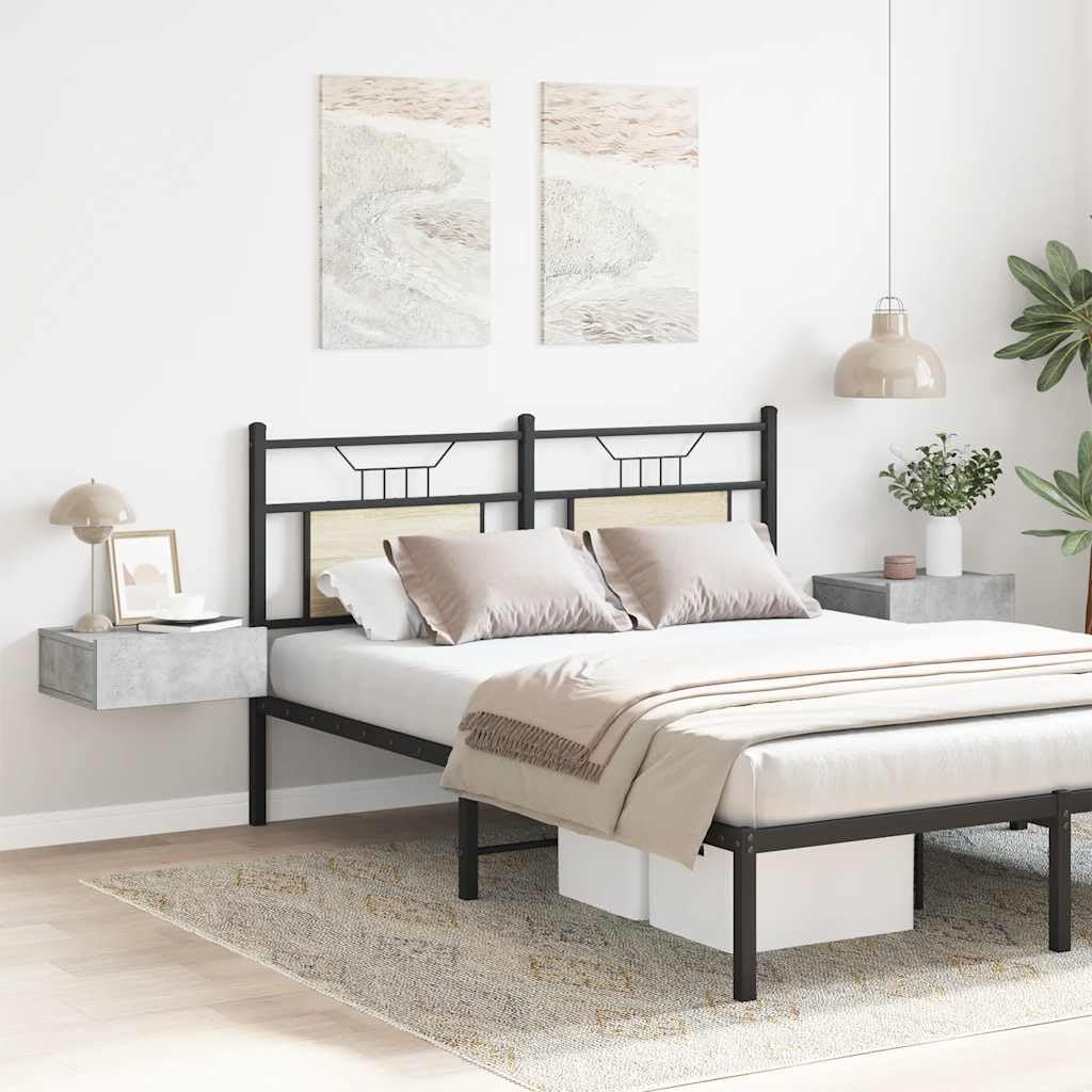 2 comodini sospesi, grigio cemento, 40 x 30 x 15 cm, materiale in legno, comodini da parete sospesi, per camera da letto, pratico tavolino