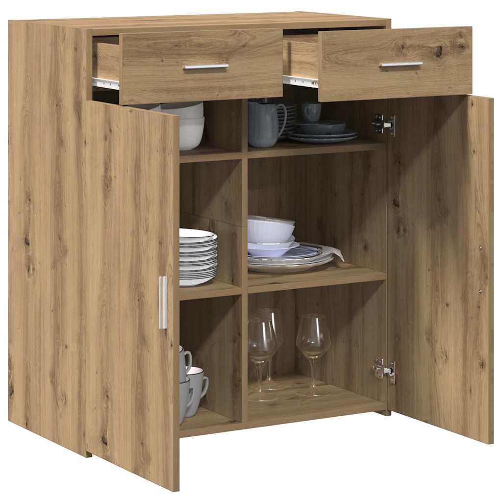 Mueble de baño Artisan-roble 80 x 42,5 x 93,5 cm, material de madera, moderno espacio de almacenamiento para dormitorio y baño, mueble duradero con cajón