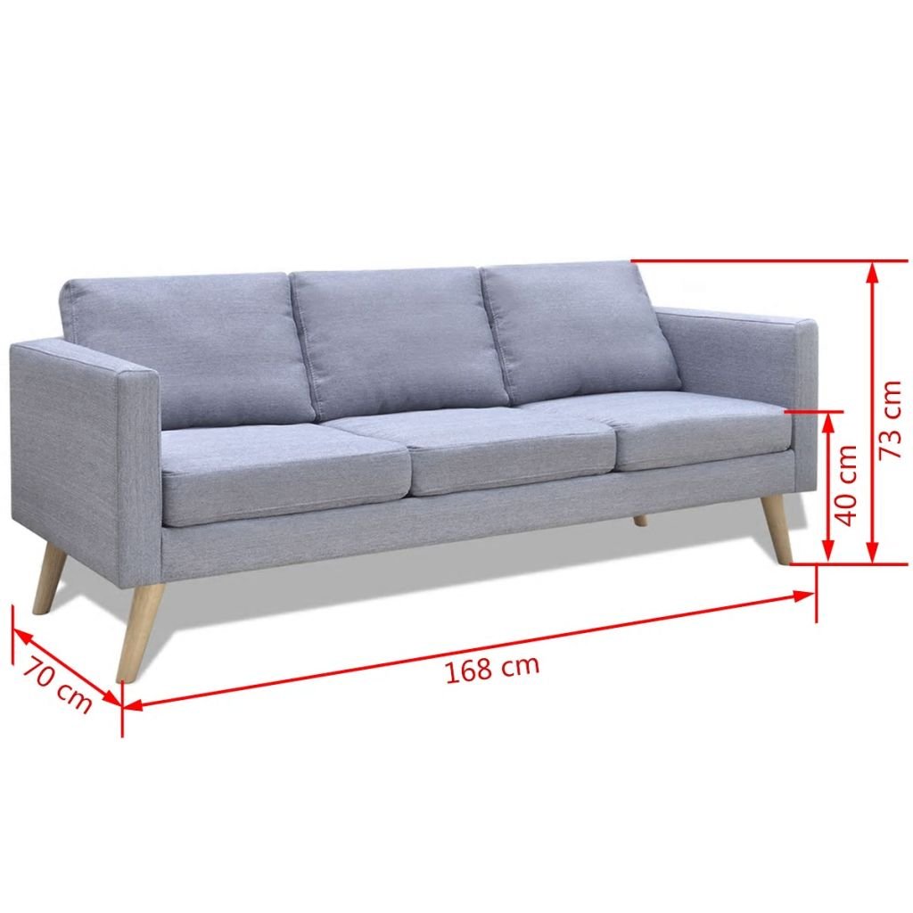 Gecheer Divano a 3 Posti,Divano Letto 3 Posti,Divano Imbottito,Divanetto Moderno,Divanetto imbottito,Divani da Soggiorno,Divano 3 Posti Moderno,Divano in Tessuto,Grigio Chiaro