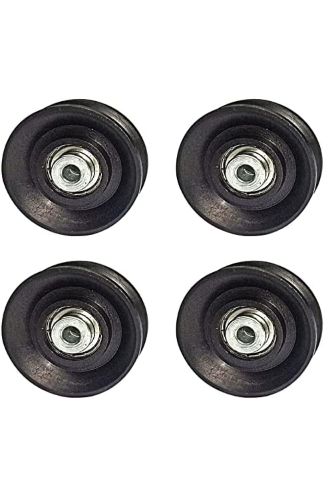 Empera Fitness Exercise Machine Attachments Gym Pulley 4 Inch with Inbuilt Bush and Bearing (Black) - Pack of 4-Nylon Pulleys.