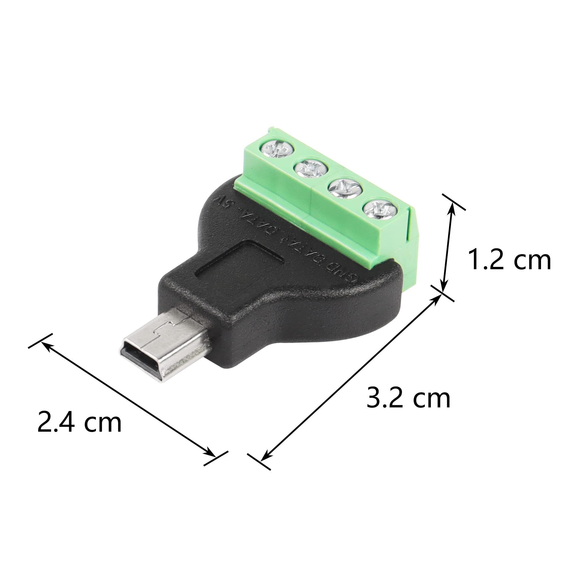 XMSJSIY Connecteur De Bloc Terminal USB C, USB De Type C Mâle Vers Terminal à Vis 5 Broches Femelle Pour Chargement Et Transfert De Données (USB Mâle