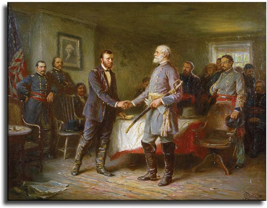 Robert E.Lee Civil War Treaty Let Us Have Peace Canvas Wall Art Poster Picture Print Home Room Decor -907 (12x16inch-Unframed)