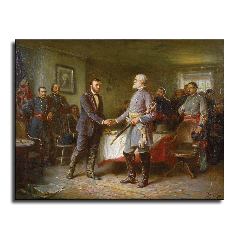 Robert E.Lee Civil War Treaty Let Us Have Peace Canvas Wall Art Poster Picture Print Home Room Decor -907 (12x16inch-Unframed)