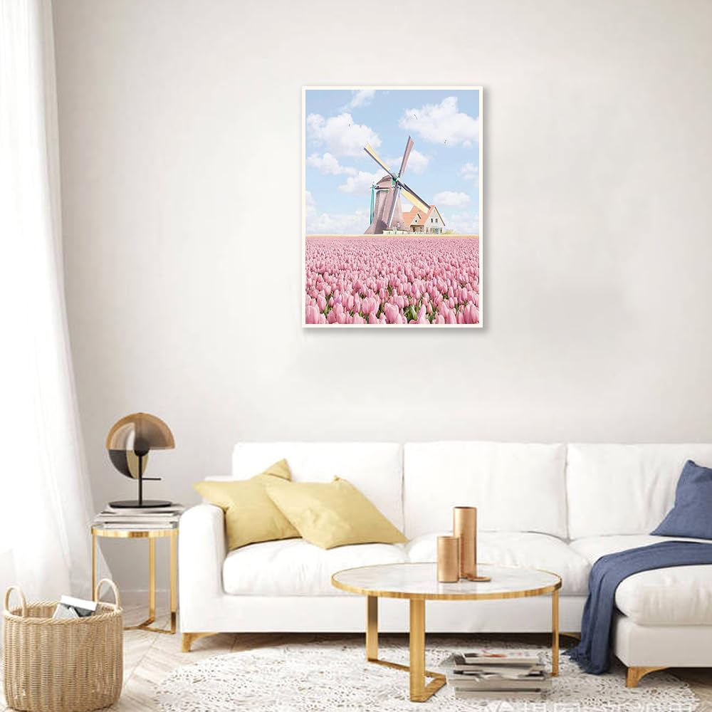 Chat Avec Des Fleurs Roses | Diamond Painting | Broderie Diamant