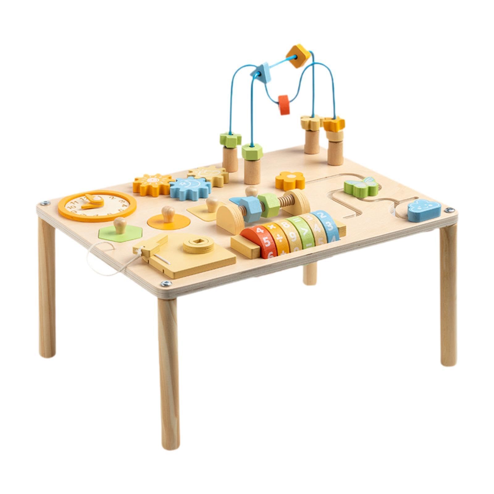 Mesa de Actividades para Bebés, Juguete Sensorial, Cubos de Actividades para Niños, Forma Educativa