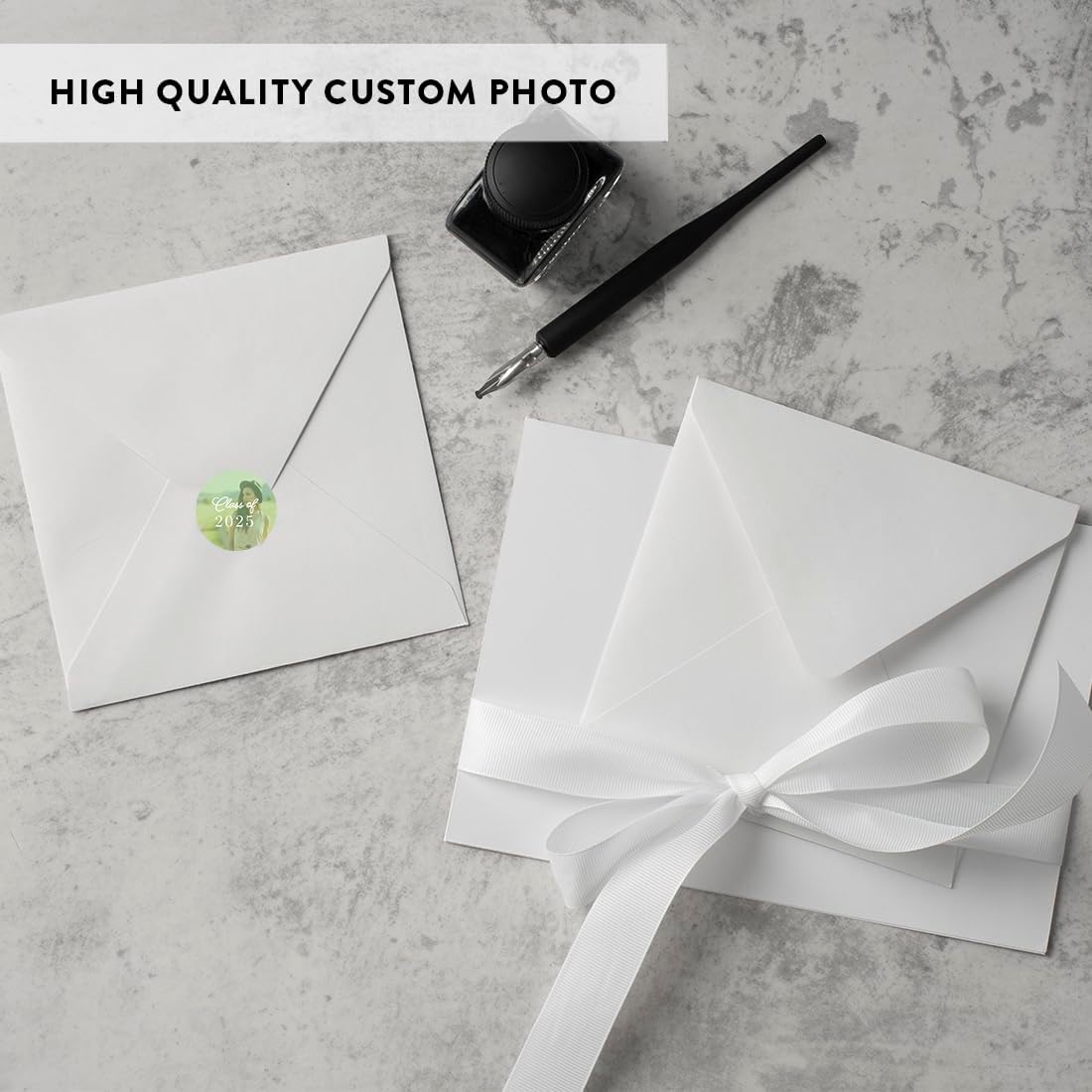Andaz Press Photo Personalized Beloved Graduation Collection, Chocolate Drop Labels for Kisses, 216-Pack, Custom Image