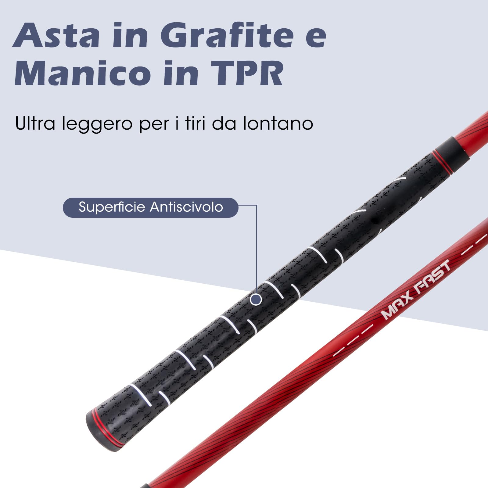COSTWAY Set Completo di Mazze da Golf per Uomo, Include Driver 1 da 460CC, Fairway 3, Ibrido 5, Ferri 5, 6, 7, 8, 9, P e S, Putter e Borsa Portatile Leggera, Destrorso