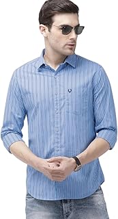the indian garage co Men's Cotton Slim Fit Multi Striped Full Sleeves Cutaway Collar Casual Shirt-picture-42
