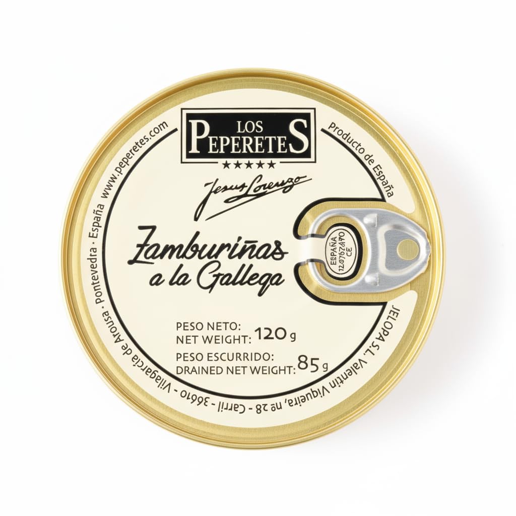 LOS PEPERETES Pack Gourmet Marisco Gallego con Vino Terras Gauda | Pulpo al Pimentón ×2 · Zamburiñas ×2 · Sardinillas a la Gallega ×2 | Lote Delicatessen Premium