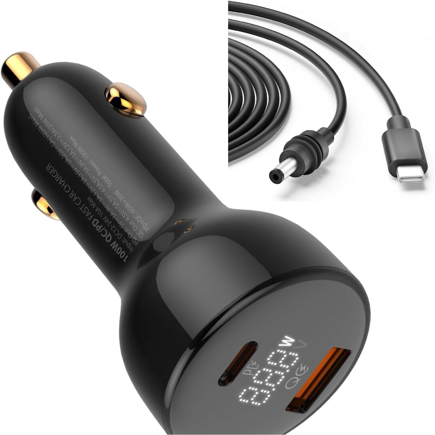 100 W USB C ładowarka samochodowa do Starlink Mini, zasilacz PD 12 V auf 24 V DC zapalniczka kabel 3 m do Starlink Mini antena satelitarna USB A do ładowania telefonów