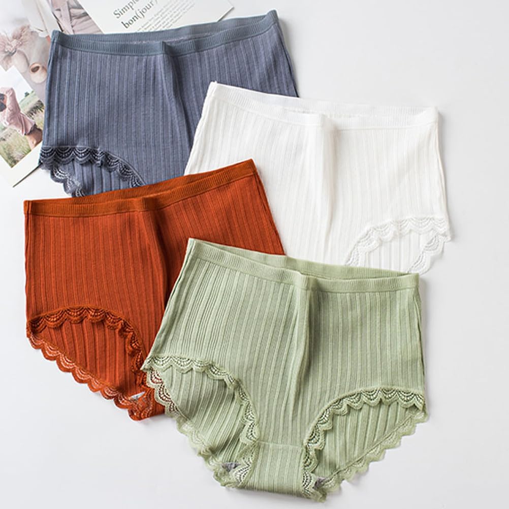 Teen Girls Cotton Underwear 6 Pack Comfort Lace Trim Briefs Panties - Image 3