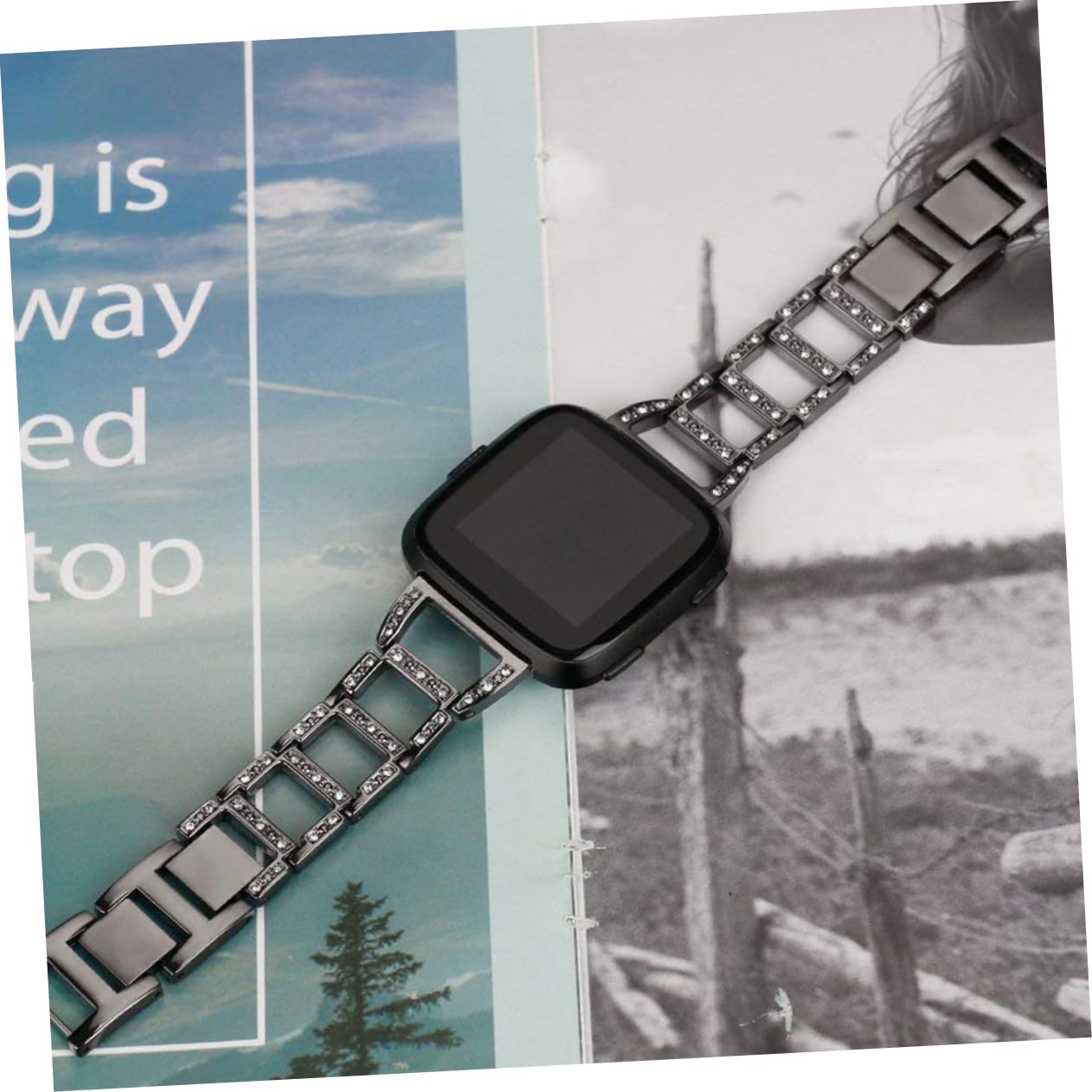 HEMOTON 2 Pièces Bracelet De Montre En Acier Inoxydable Bracelet De Montre- De Remplacement En Acier Inoxydable Trapézoïdal Lite