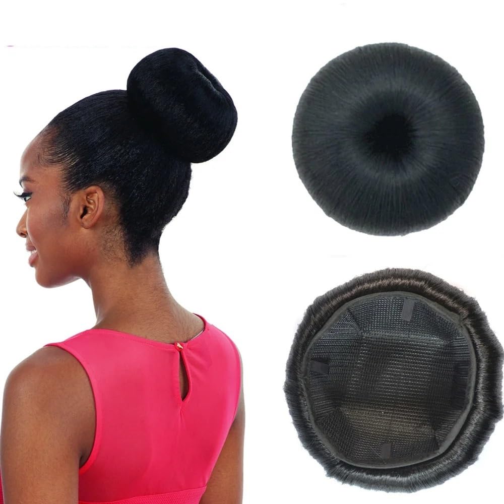 Chignon-Zubehör, gefälschte Donut-Roller-Perücke, synthetisches Haar, Dutt, Haarteil for Frauen, Hochsteckfrisur, Clip-in-Haarverlängerung, hitzebeständig Eleganter Schicker Look(Large)