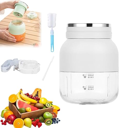 Botella de jugo multiusos de gran capacidad, exprimidor portátil de gran capacidad, licuadora portátil recargable, exprimidor portátil inalámbrico