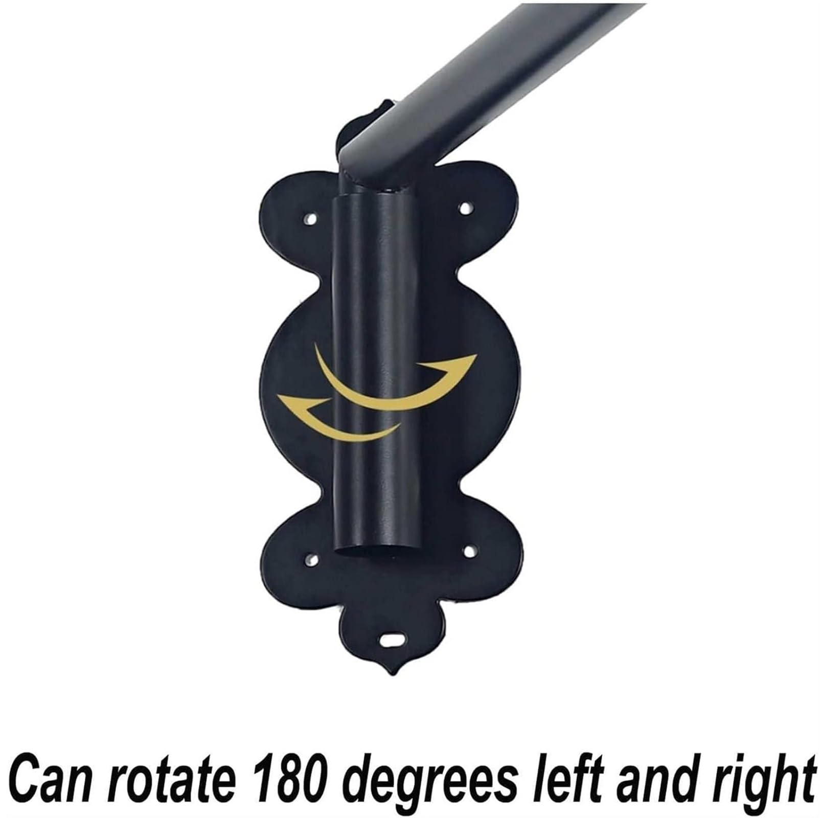 Barra de Cortina de Brazo oscilante Resistente - Barra de Cortina de Hierro de 71 cm para Paneles Laterales, escaparates, Puertas de Entrada, cocinas y baños - Riel para Cortinas