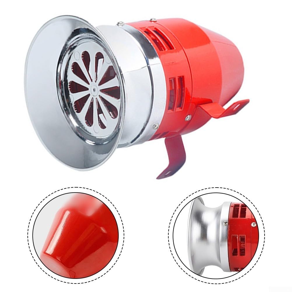Sirena para exteriores de 220 V 60 W, sirena de alarma con sonido potente de 110 dB, resistente a la intemperie, fábrica de almacén para el hogar, color rojo