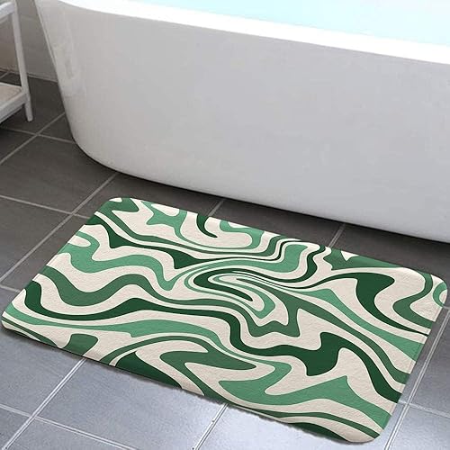 Miniatura 8 de Alfombras de baño estéticas onduladas abstractas de los años 70, color rosa y naranja, genial, lindo, retro, espiral, espiral, Trippy pastel, multi