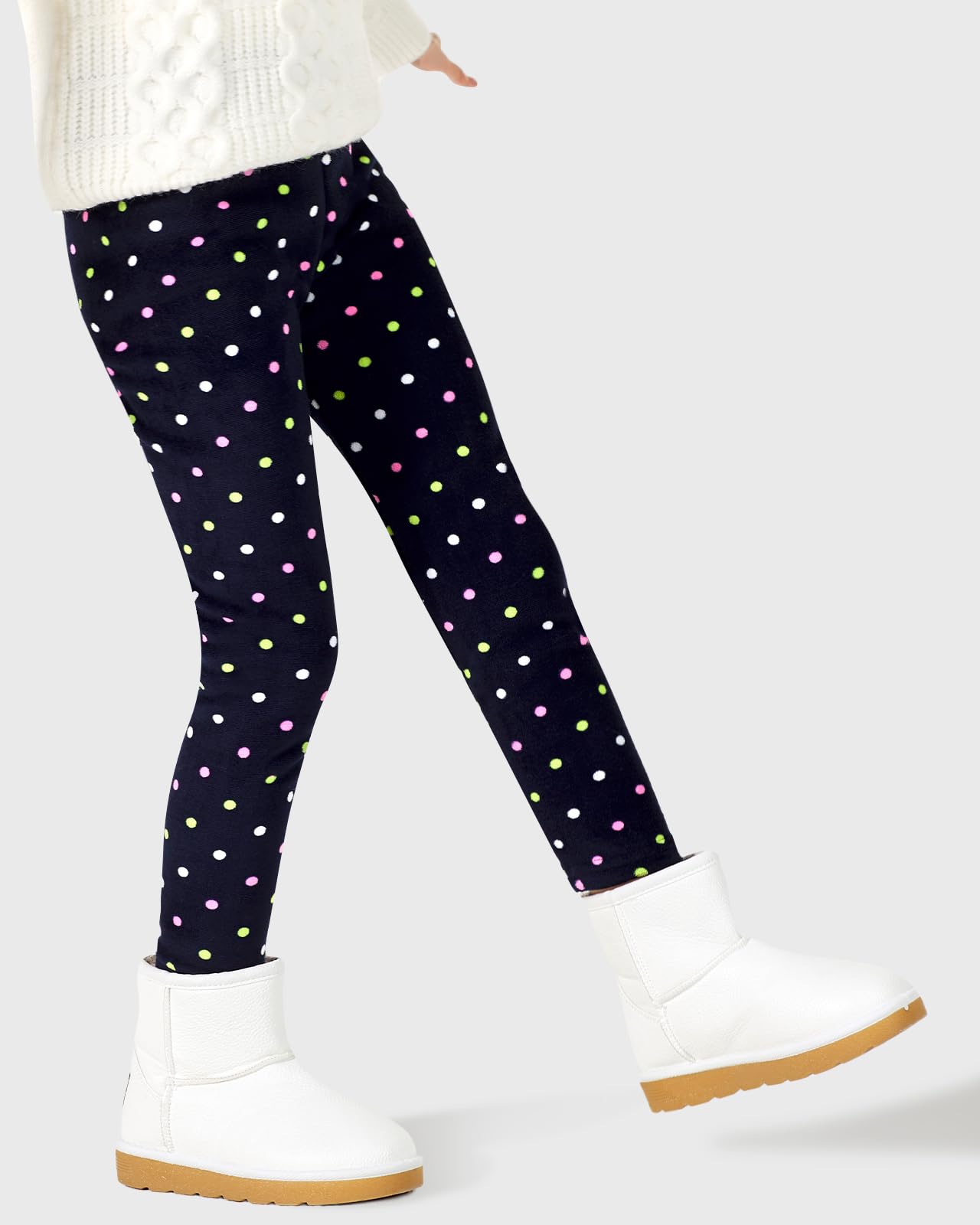 Adorel Leggings Felpati Invernali Bambina Confezione da 2