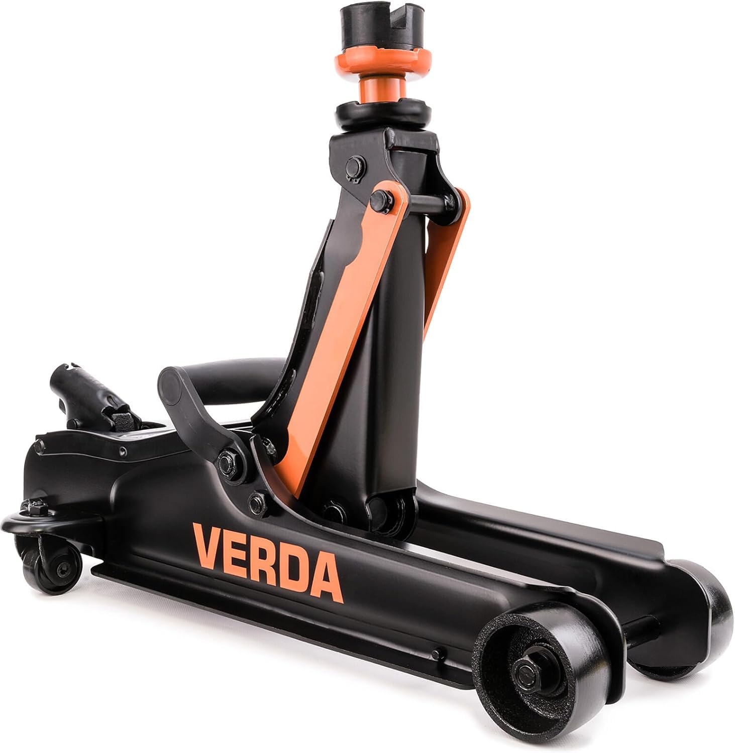 Verda Gato hidráulico 2,5T 85-365 mm, 3 almohadillas de goma, maletín, guantes de montaje, gato hidráulico, cambio de neumáticos, coches, todoterrenos, autocaravanas, etc