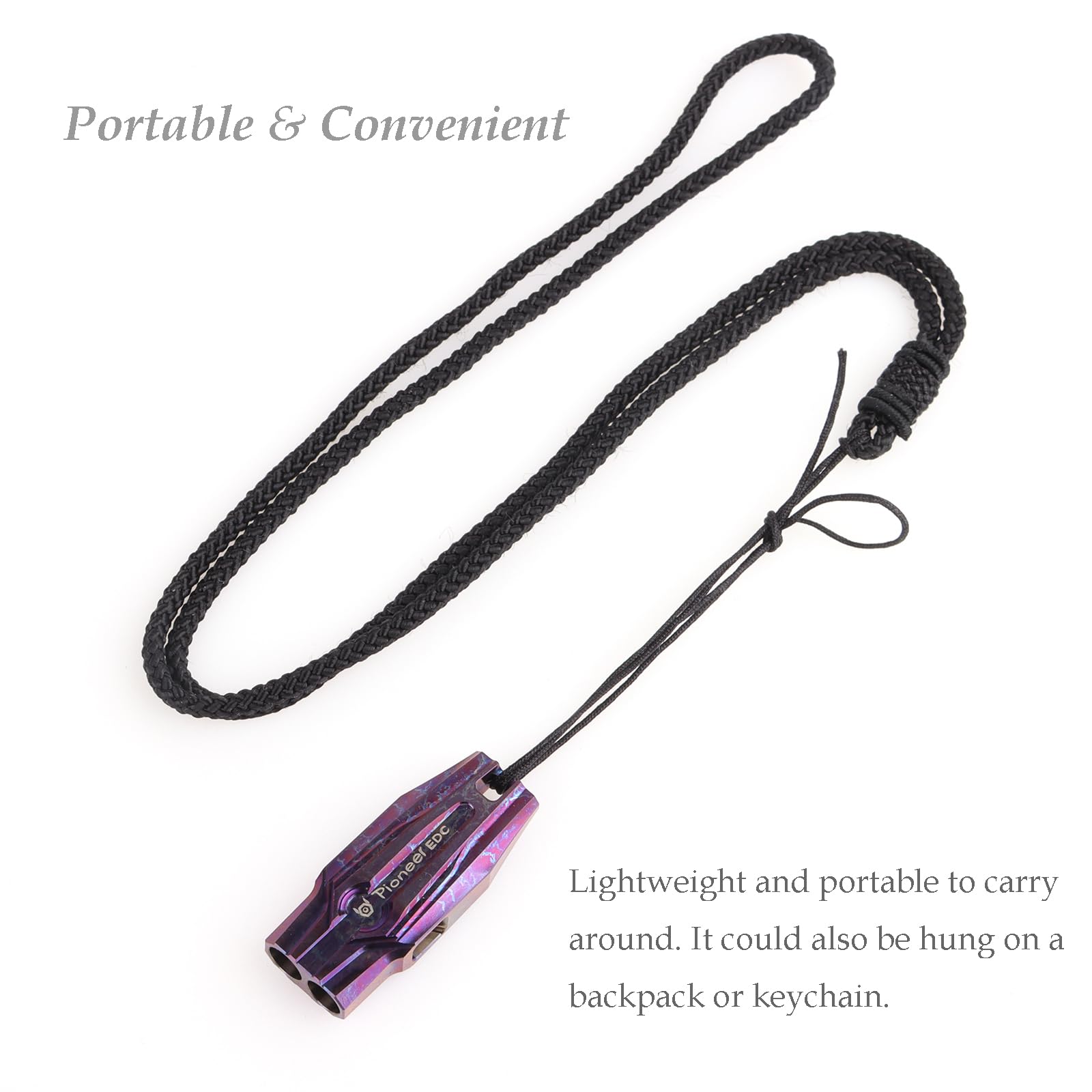 MiOYOOW Sifflet En Titane, Sifflets D'urgence EDC Sifflets D'extérieur