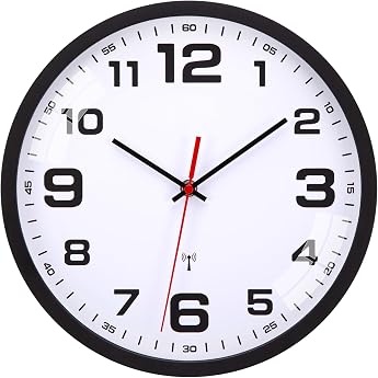 Wireless Wall Clock without Ticking Noises Modern 30 cm