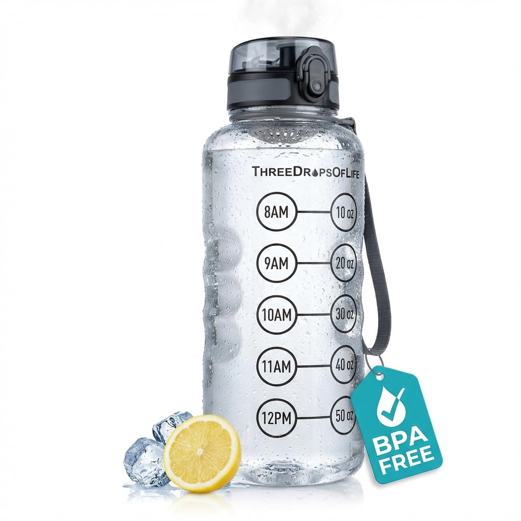 50oz Water Bottle Timer Reminder