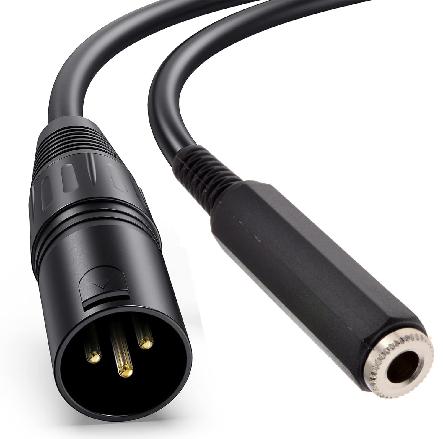 fdealz [ 0.3 Meter ] XLR Male to 6.35mm Female Adapter, 30 CM XLR Male to 1/4" Female Balance Cable Adapter TRS 6.35mm to XLR 3 Pin Mono Audio Cable-image-18