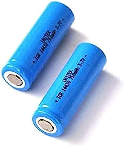 Compatible for 2Pcs 3.7V 14430 4 5Aa Li-Ion Li-Ion Battery Cell Baterias Pilas 750Mah for Led Flashlight Digital Device
