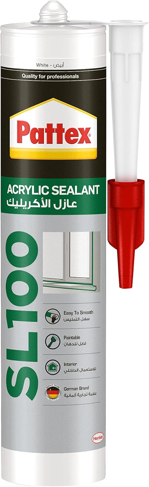 Pattex SL100 Acrylic Sealant in White, Joint Filler for Interior Use