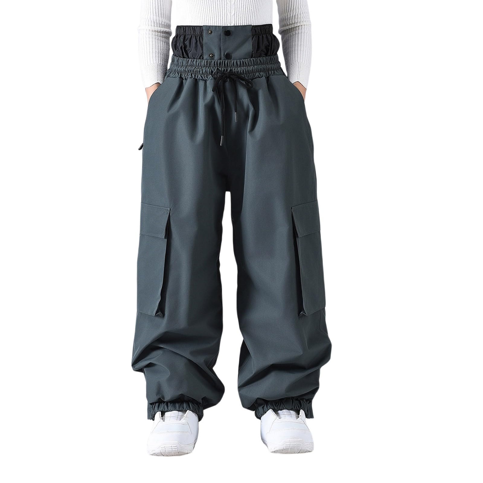 Genérico Hombre Pantalones de Snowboard Suelto Impermeable Invierno Pantalones de Esquí Freestyle Corte Suelto Cómodo Pantalones Técnico Transpirable Aislamiento Caliente Medias de Nieve Pantalones Al