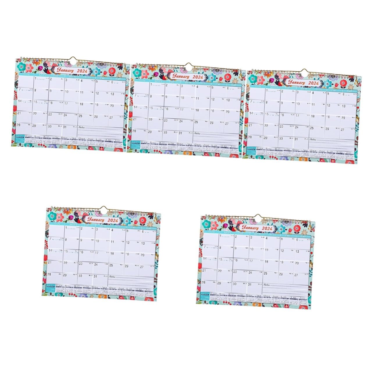 SEWACC 5stücke Wandkalender Monatskalender Für Termine Hängender Kalender Mit Druck Praktischer Planer Für Büro Und Zuhause Monatsübersicht Platzsparend Und Langlebig